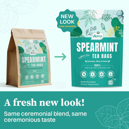 Spearmint Tea (120 Herbal Tea Bags) | Healthy & Refreshing Mint Tea | Supports Digestion & Wellness, Caffeine - Free, Non-GMO