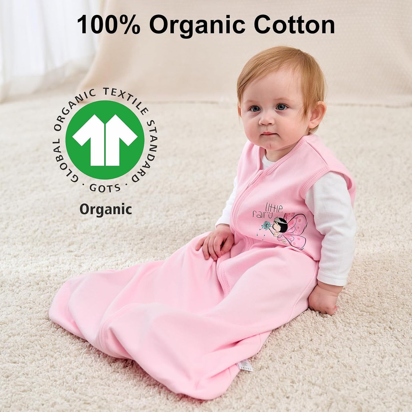 Yoofoss Baby Sleep Sack Baby Wearable Blanket 100% Cotton 2-Way Zipper Toddler Sleeping Sack