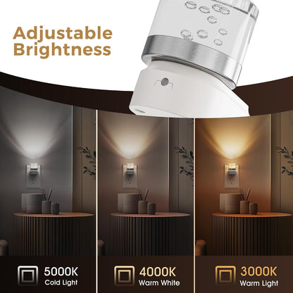 L LOHAS LED Night Light, Dimmable Night Lights Plug into Wall, Automatic Night Lights Plug in with Auto Light Sensor,Adjustable Brightness Amber LED Night Light, for Bedroom Hallway Home Decor