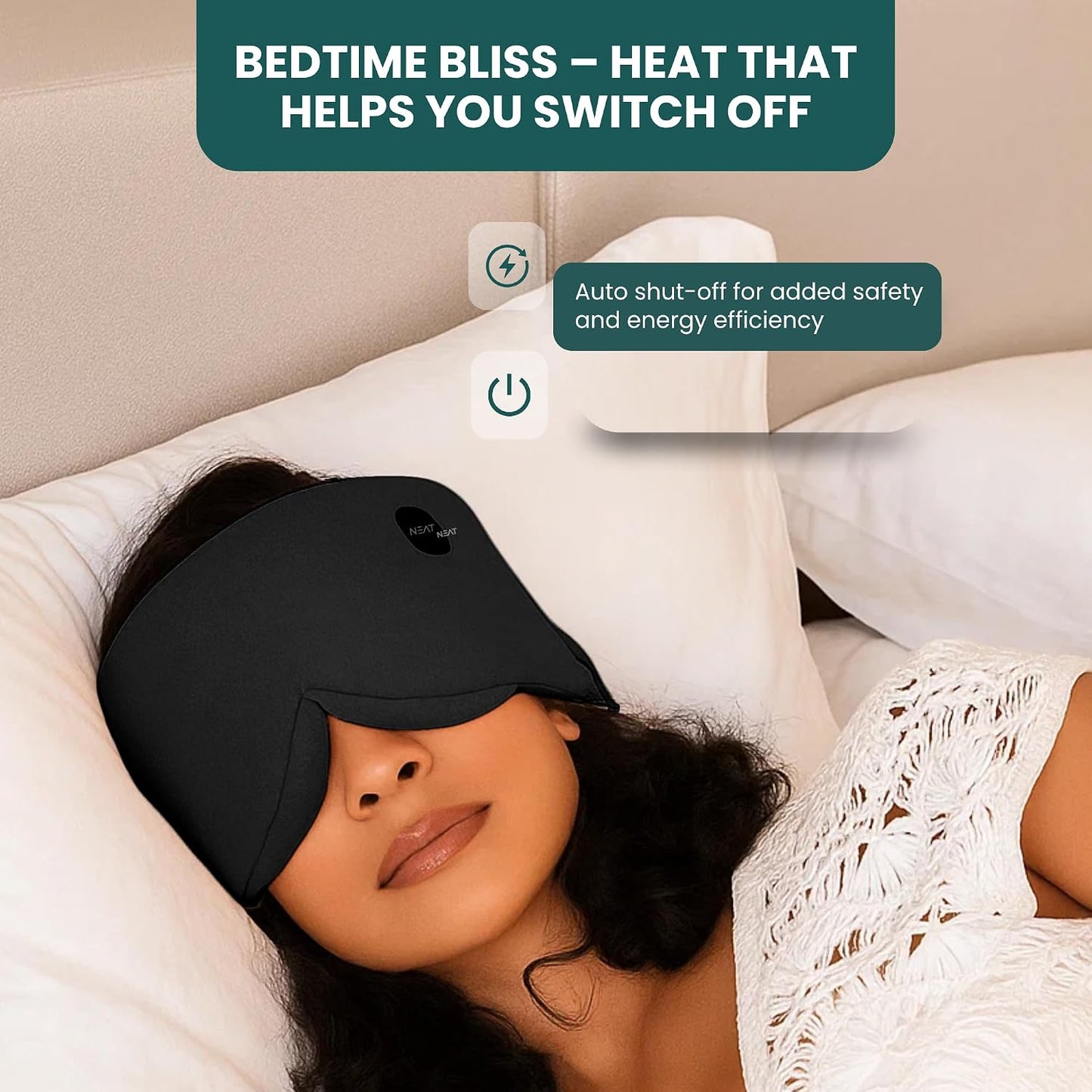 Heated Eye Mask – Cordless Electric Warm Eye Compress for Dry Eyes, Stye & Eye Strain Relief – 4 Heat Settings, Rechargeable, Light-Blocking, Blackout, Washable Cover (Sunset Rose)
