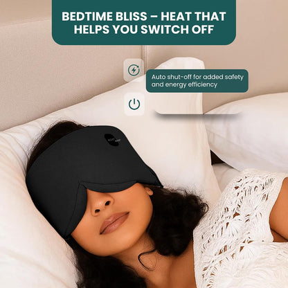 Heated Eye Mask – Cordless Electric Warm Eye Compress for Dry Eyes, Stye & Eye Strain Relief – 4 Heat Settings, Rechargeable, Light-Blocking, Blackout, Washable Cover (Sunset Rose)