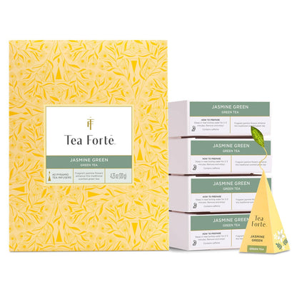 Tea Forte Jasmine Green Event Box Tea Set, 40 Pyramid Infusers