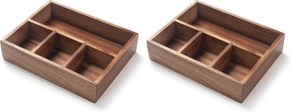 Tea Bag Holder, Acacia Wood Tea Bag Storage Organizer, Tea Candy Basket