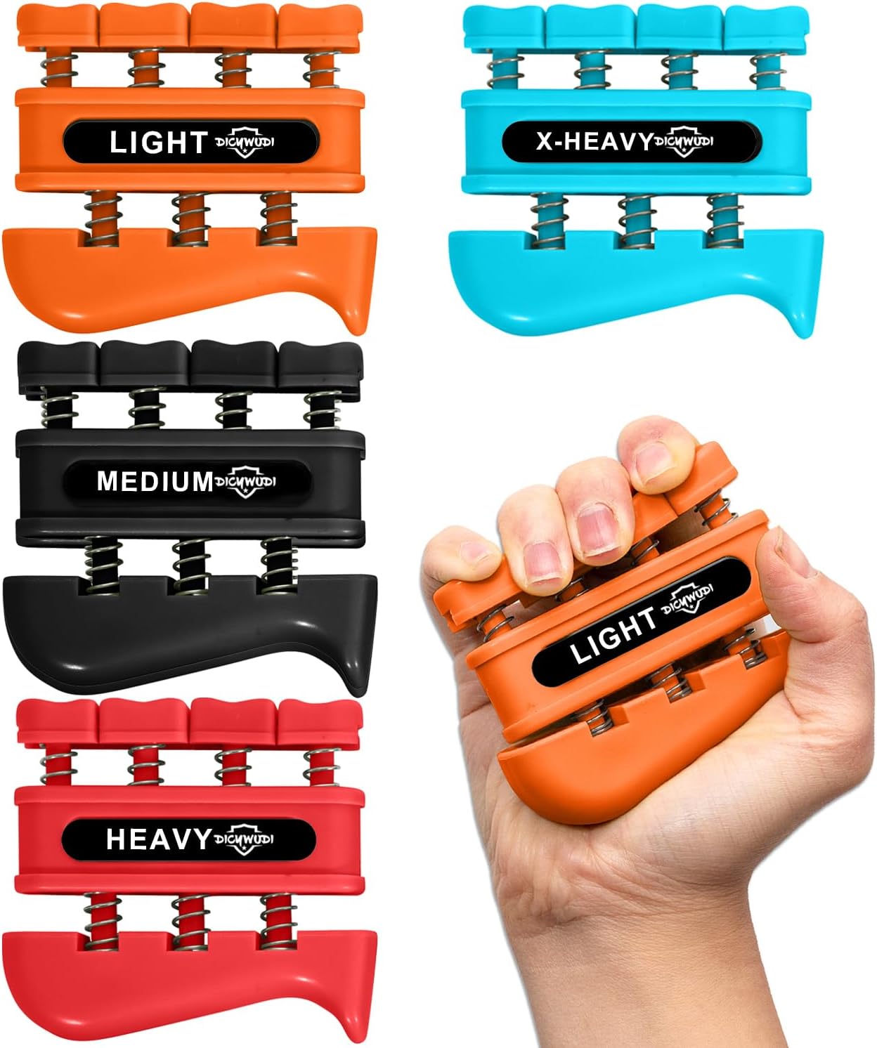 DICYWUDI Grip Strength Trainer, Finger Strength Trainer for Grip Strength Training for Fingers, Wrists, and Hands for Home, Office, Gym, Climbing, Athletes, Musicians, and Therapy