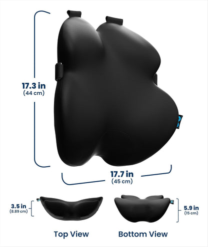 Everlasting Comfort Lumbar Support Pillow for Office Chair - Memory Foam Back Cushion for Car Seat - Promotes Better Posture, Back Pain Relief - Ideal Gaming and Desk Chairs Work and Home Essentials