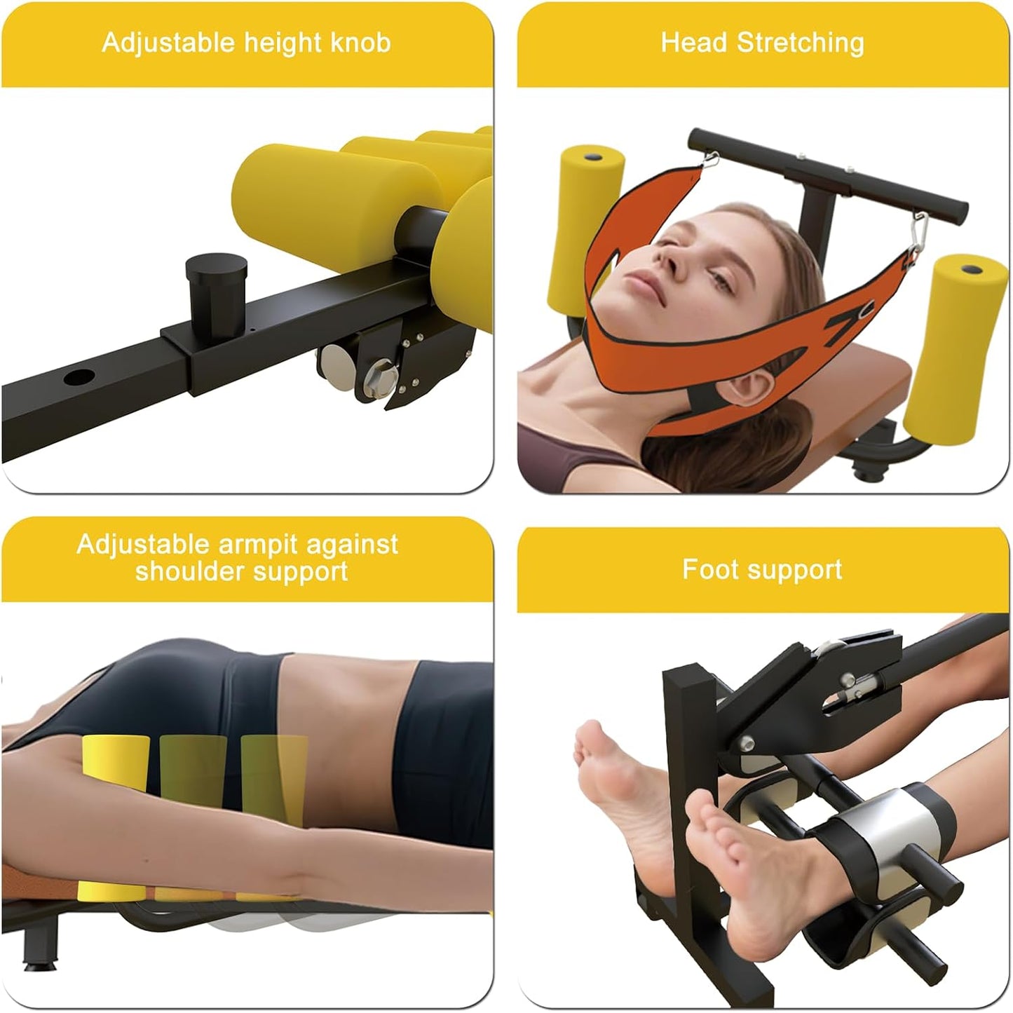 Alternative Inversion Table, Full Body Stretch Machine, Electric Inversion Tables for Back Pain, 440 Pound Capacity