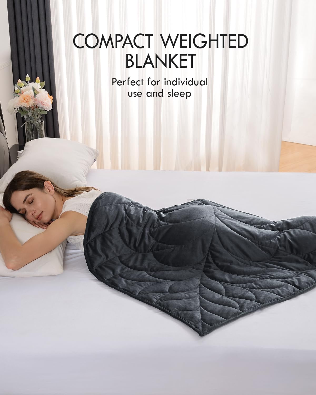 Kaisa Weighted Lap Blanket 7 lbs 41" x 53", Cozy Luxury Crystal Velvet Small Weighted Blanket for Adults, Portable Travel Weighted Blanket for Relaxation, All-Season Blanket, Machine Washable, Green