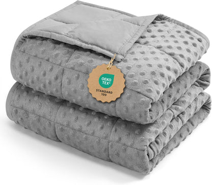 Kivik 2 lbs Weighted Lap Pad, Ultra Soft Minky Dotted Heavy Blankets Throw for Better Study Relaxing & Sleeping, Machine Washable, 20 x 30 Inches, Purple