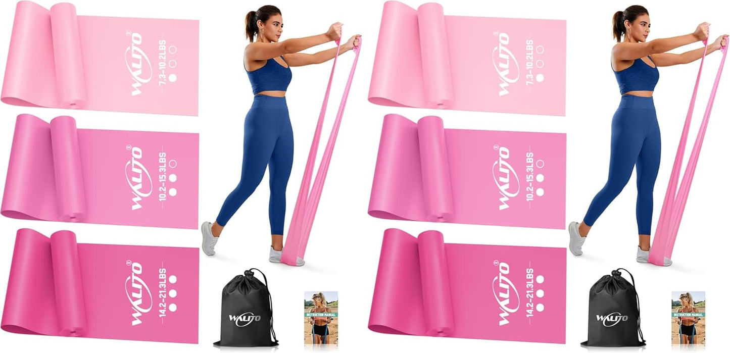 WALITO Resistance Bands for Working Out, Exercise Bands for Women and Men, Workout Bands for Physical Therapy, Stretch, Recovery, Pilates, Rehab, Strength Training and Home Gym
