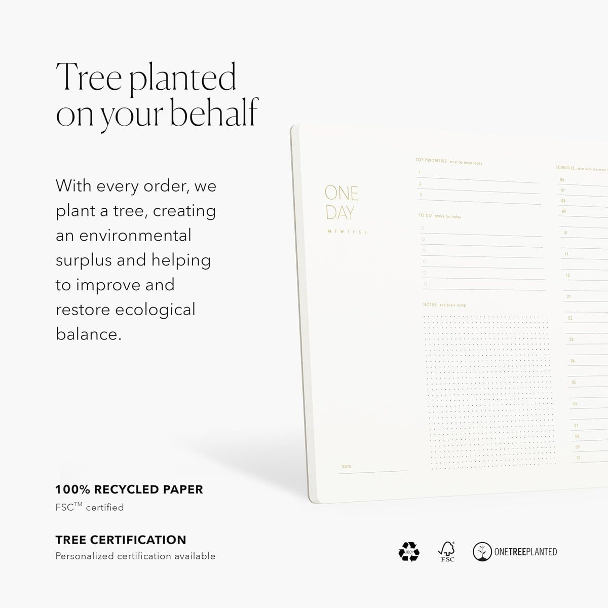 Daily Planner Notepad, A4, 52 Sheets, Undated,Time Blocking,Hourly Schedule