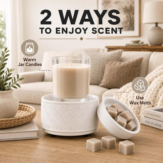 mocosa Ceramic Wax Melt Warmer for Scented Wax Melts 3-in-1 Electric