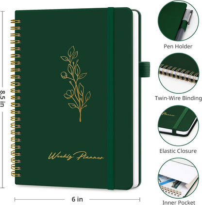 Taja Undated Weekly Planner, To Do List Notebook with Habit Tracker, A5