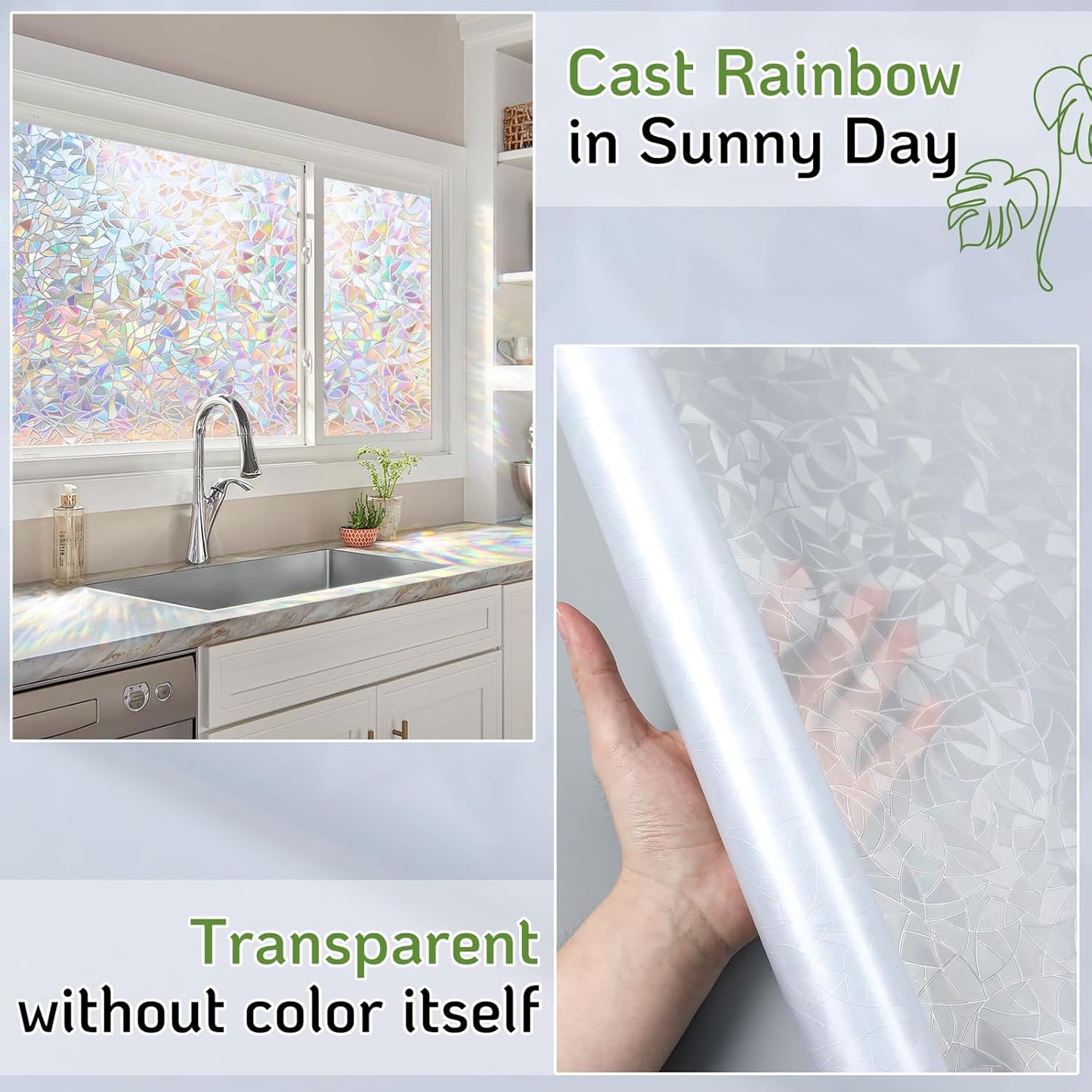LUTE Blackout Window Film, Window Tint for Home Privacy, 17.5" x 78.7"