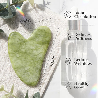 BAIMEI IcyMe Natural Rose Quartz Gua Sha Facial Sculpt Massage Tool-Pink