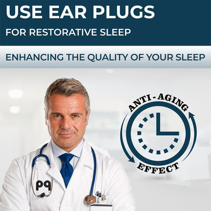 PQ Silicone Gel Ear Plugs for Sleeping and Swimming - 50 Noise Cancelling Earplugs, Ear Protection with Sound Blocking Level 32Db, Soft Wax Pillows (50 Pillows), Color: White