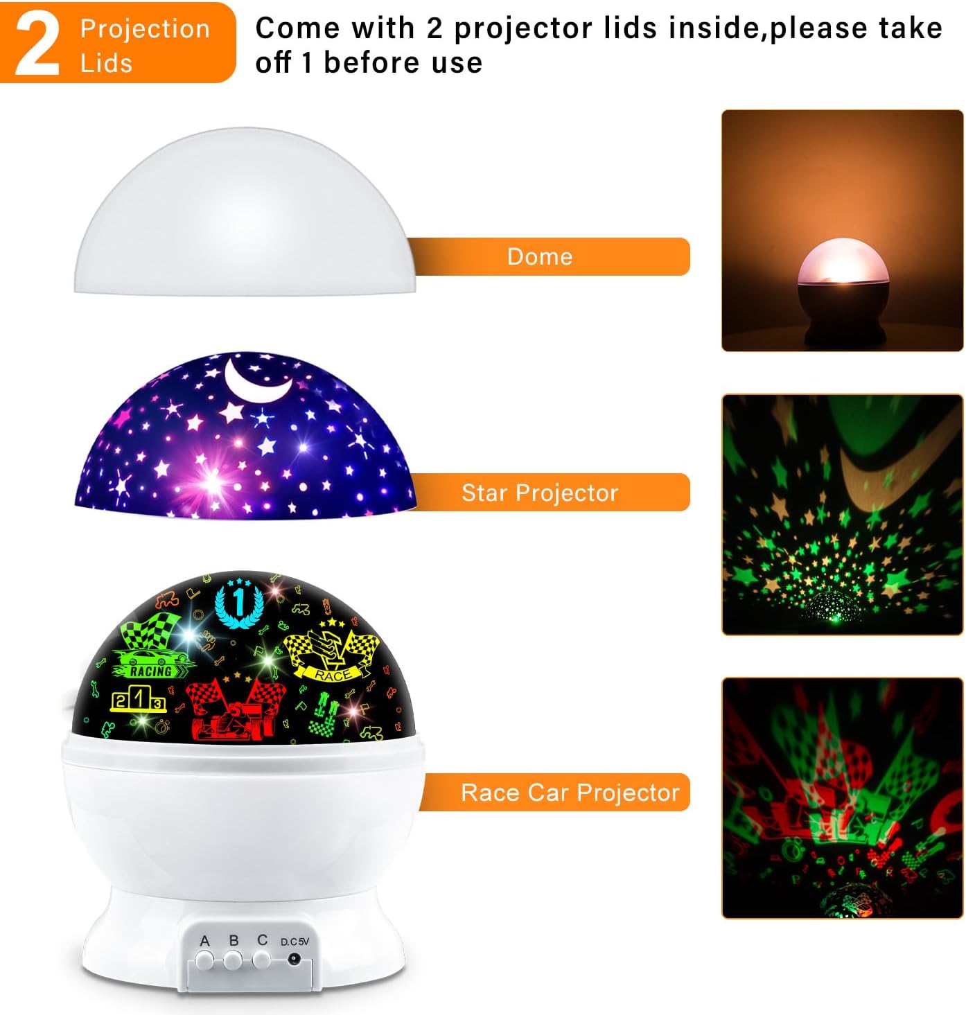 Kids Star Projector Night Light, Star Night Light Projector for Kids, Ceiling Stars Projection Lamp with Timer, 360° Rotating Night Light for Bedroom, Birthday Gift for 3 4 5 Year Old Girls Boys Black