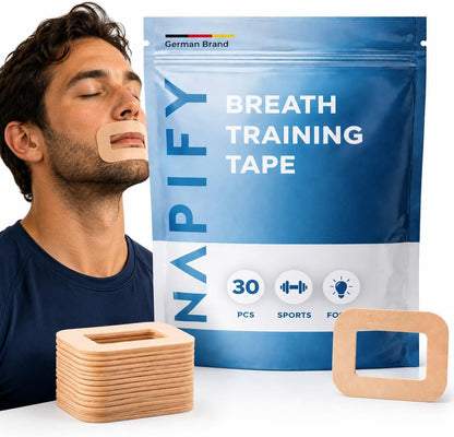 Breath Training Tape for Adults - 30 Count Mouth Tape for Adults - Sleep Tape for Adults - Promotes Nasal Breathing