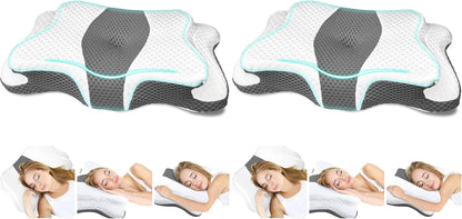 CHxxy Cervical Neck Pillow for Pain Relief Sleeping, Memory Foam Pillows