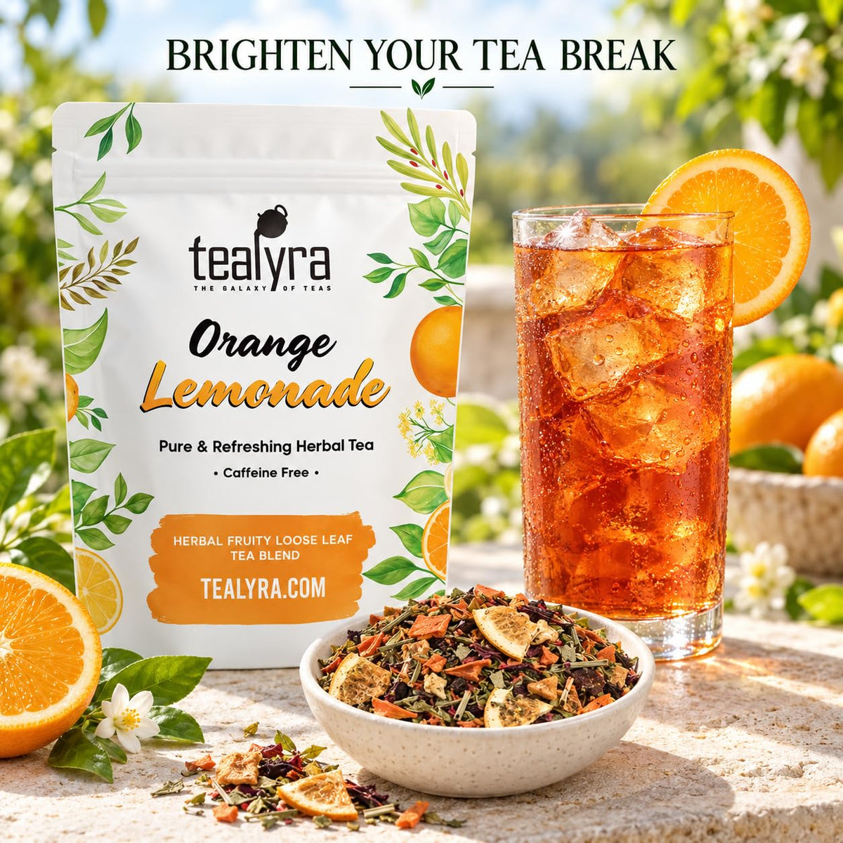 Tealyra | Orange Lemonade Loose Leaf Herbal Fruit Tea, 110g (4 oz)