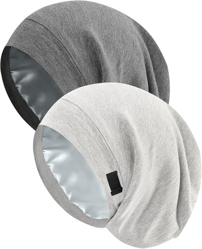 ZHENSILK Silk Bonnet for Sleeping Women, Adjustable Silky Satin Lined Sleep Cap, Silk Hair Wrap Slouch Beanie Hat