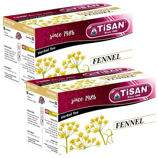 Tisan Fennel Herbal Tea – 40 Individually Wrapped Tea Bags | Naturally Sweet Aromatic Seeds | Caffeine Free Gentle Infusion | Smooth Flavor for After-Meal Comfort | Premium Herbal Ritual for Daily Wellness