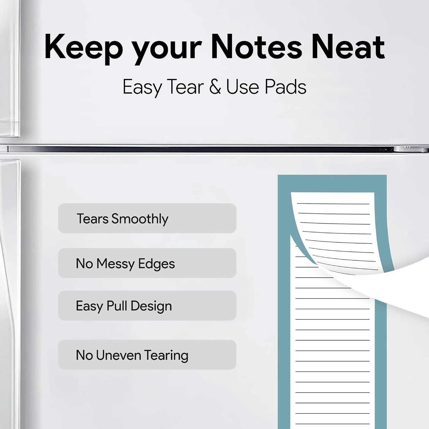 8 Magnetic Notepads – Notepads for Grocery List, Shopping List, To-Do List, Reminders -Strong Magnetic Back- Memo Notepad with Realistic Fruit Designs | 25 Sheets per Pad 7.5 x 3.5 inch (8 Pack)