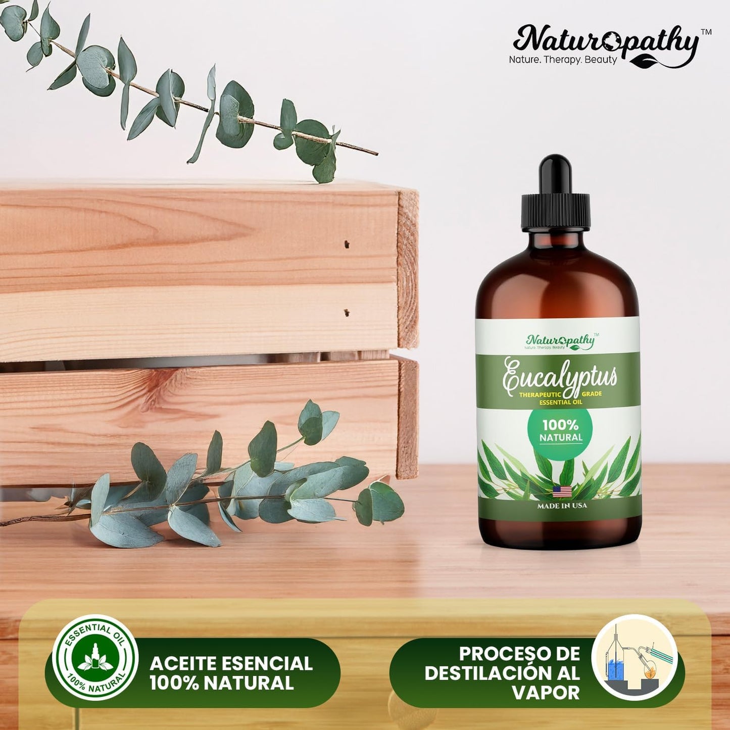 Naturopathy Lavender Essential Oil, 100% Natural Therapeutic Grade, Premium Quality Lavender Oil, 4 fl. Oz - Perfect for Aromatherapy and Relaxation