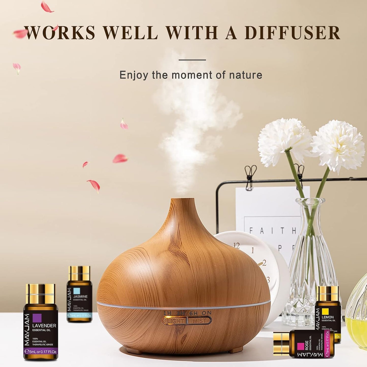 MAYJAM 35x5ML Essential Oil Gift Set, Pure Essential Oils for Diffusers Massage, Fragrance Oil Scented Oil for DIY Soap Candle Making