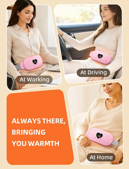 Glyduny Portable Heart Heating Pads, Electric Cordless Heat Pad