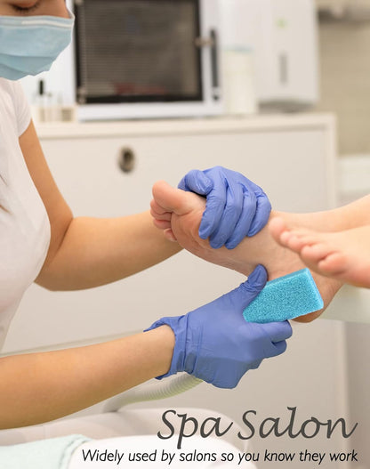 Maryton Foot Pumice Stone for Feet Hard Skin Callus Remover and Scrubber (Pack of 4) (Blue)