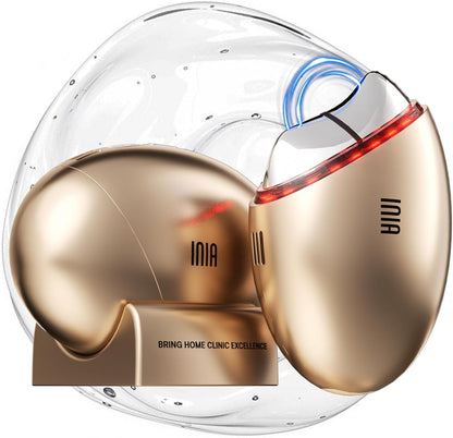 INIA 7-in-1 Red Light Therapy for Face and Neck Gua Sha Facial Massager Tool Device with Thermal and Cryo Mode for Puffiness & Firming Skincare Tool