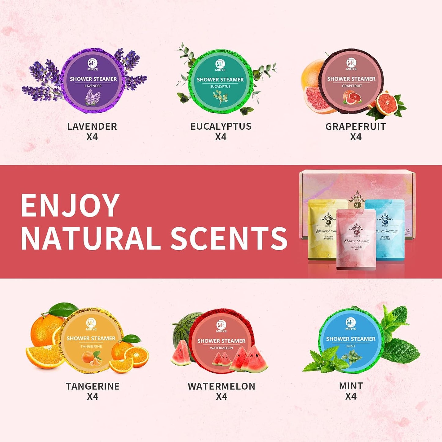 18-Pack Shower Steamers Aromatherapy, Self Care Birthday Gifts for Women Men, 6 Scented Organic Shower Bombs with Natural Essential Oils Relaxation Home SPA, Travel Essentials, Appreciation Gifts