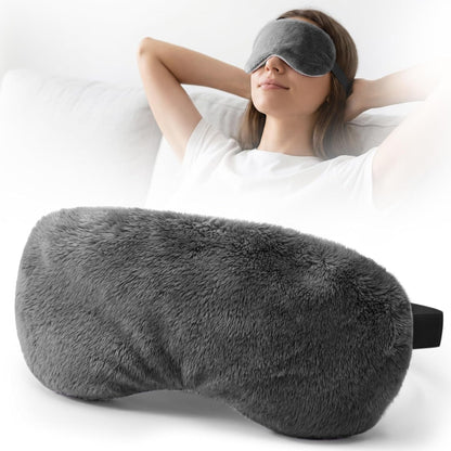 Heated Eye Mask for Dry Eyes, Steam Warm Compress for Stye Eye Treatment, Relieve, Hot Compress, Moist Heat Mask for Blepharitis (Steel Grey)
