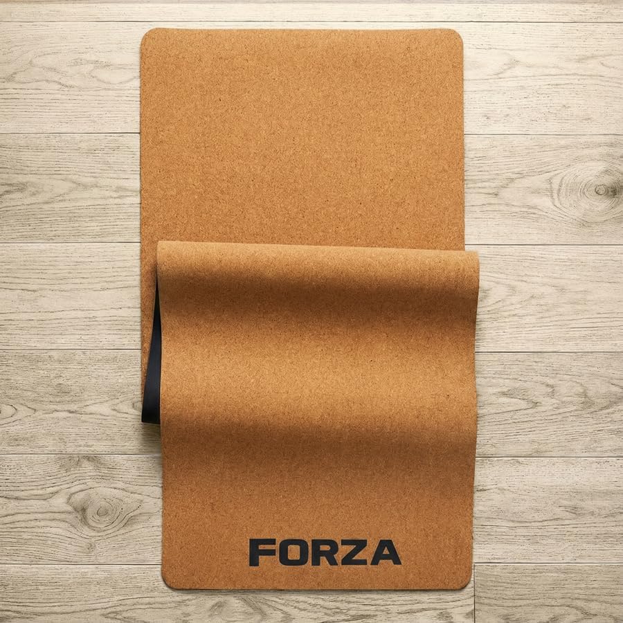 FORZA Yoga Complete Cork Bundle – Cork Mat, Wheel, Foam Roller, Massage Ball & Blocks – Yoga, Pilates & Recovery Set for Stability, Mobility & Home Workouts