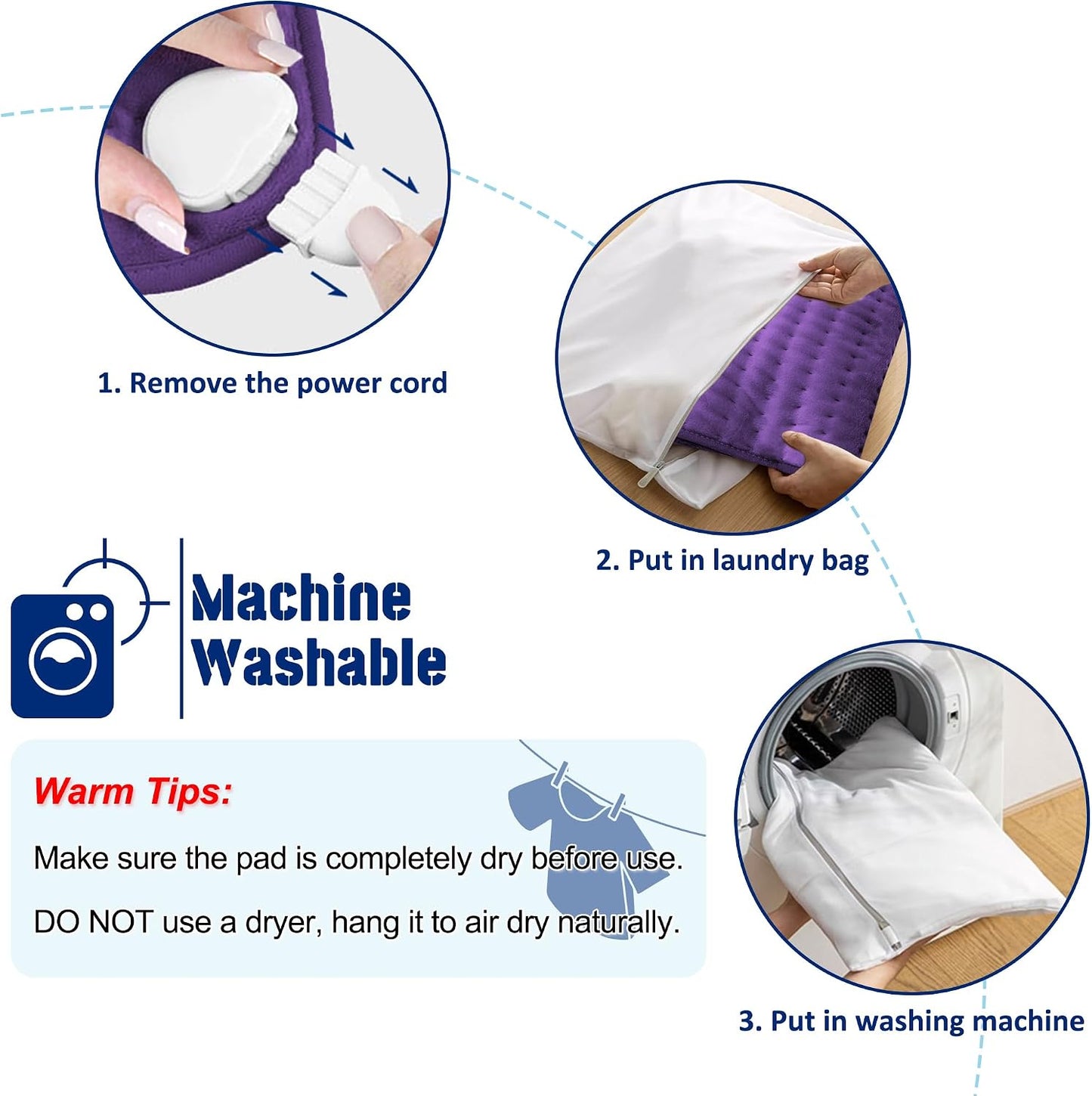 Electric Heating pad for Back Neck Shoulder Knee Arms Legs- Electric Heat Pads with 6 Heat Settings & Auto Shut Off Heat Heating Pad for Birthday Mother Father Girl Men Women