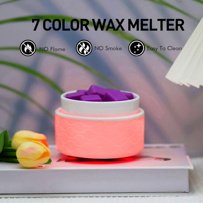 Wax Melt Warmer 3-in-1 Electric, Ceramic Wax Burner for Scented Wax & Essential Oil – Fast Heating, Flame-Free Aromatherapy for Home Office, White
