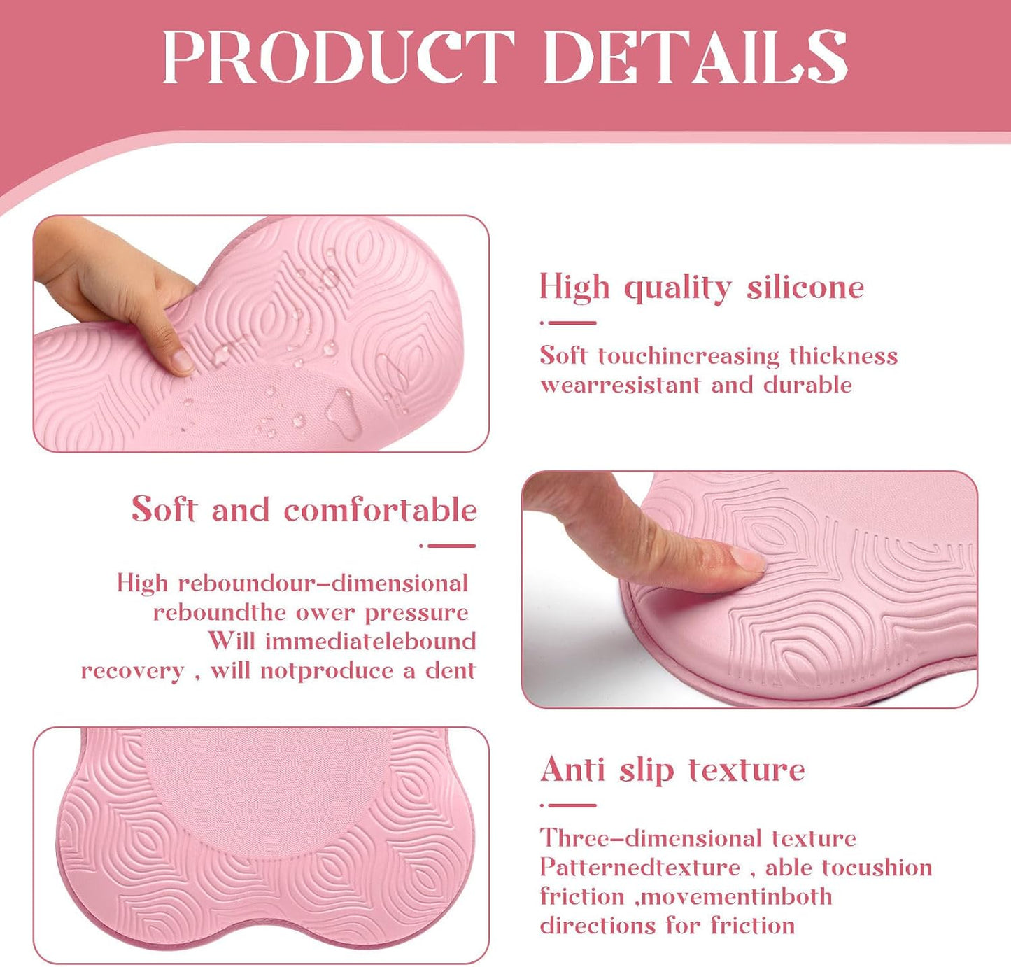 2 Packs Yoga Knee & Elbow Cushions - Extra Thick Foam for Knees, Elbows, Wrists, Hands & Head - Pilates & Kneeling Pads - Support Foam Pads for Women & Men
