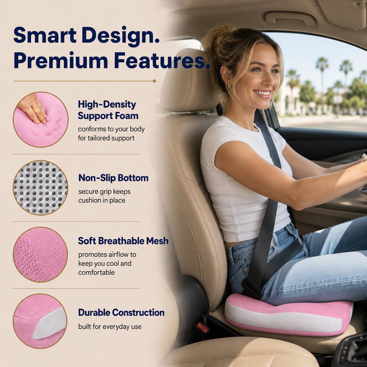 Seat Cushions for Office Chairs Wheelchair Cushion for Long Sitting Back Pain，Memory Foam Seat Car Computer Desk Chair Cushion，Coccyx Cushion for Tailbone Pain Relief Cushion Office Chair Black