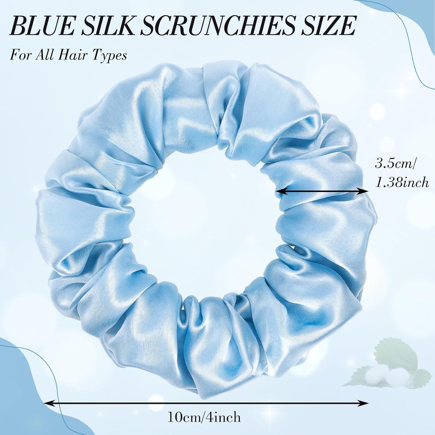 4 Pack 100% Mulberry Silk Scrunchies for Hair Sleep, No Damag Frizz Control Stylish Silk Hair Scrunchies Small Gifts for Women