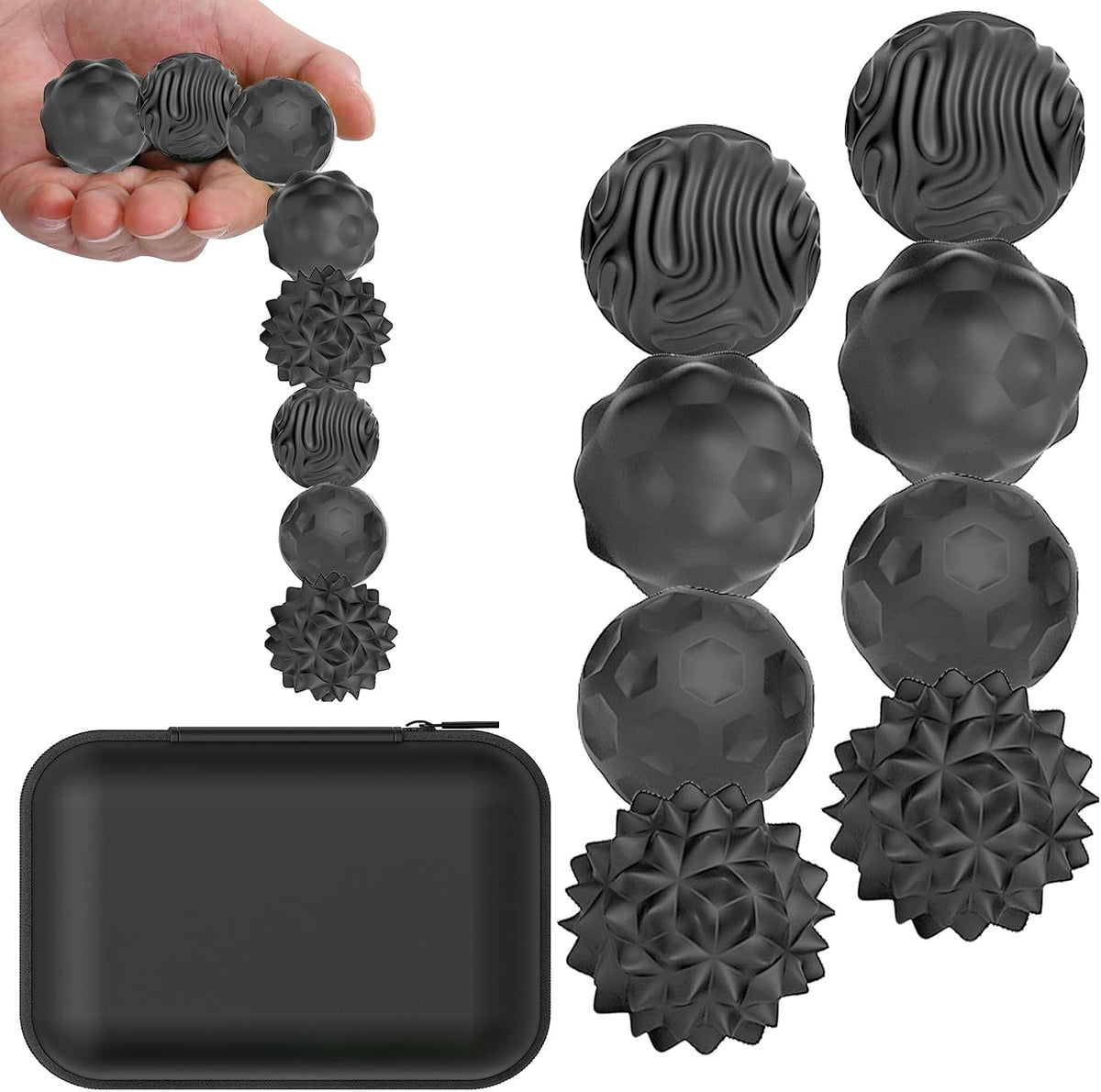 BUSOHA Silicone Magnetic Fidget Balls - 4 Pack Fidget Toys for Adult