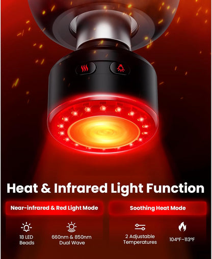 BOB AND BRAD X6 Pro Max Massage Gun with Heat and Cold, FSA Eligible HSA Deep Tissue Percussion Massager Gun for Athletes, Metal Head & 5 Speeds, Handheld Muscle Massager for Body and Back Pain Relief