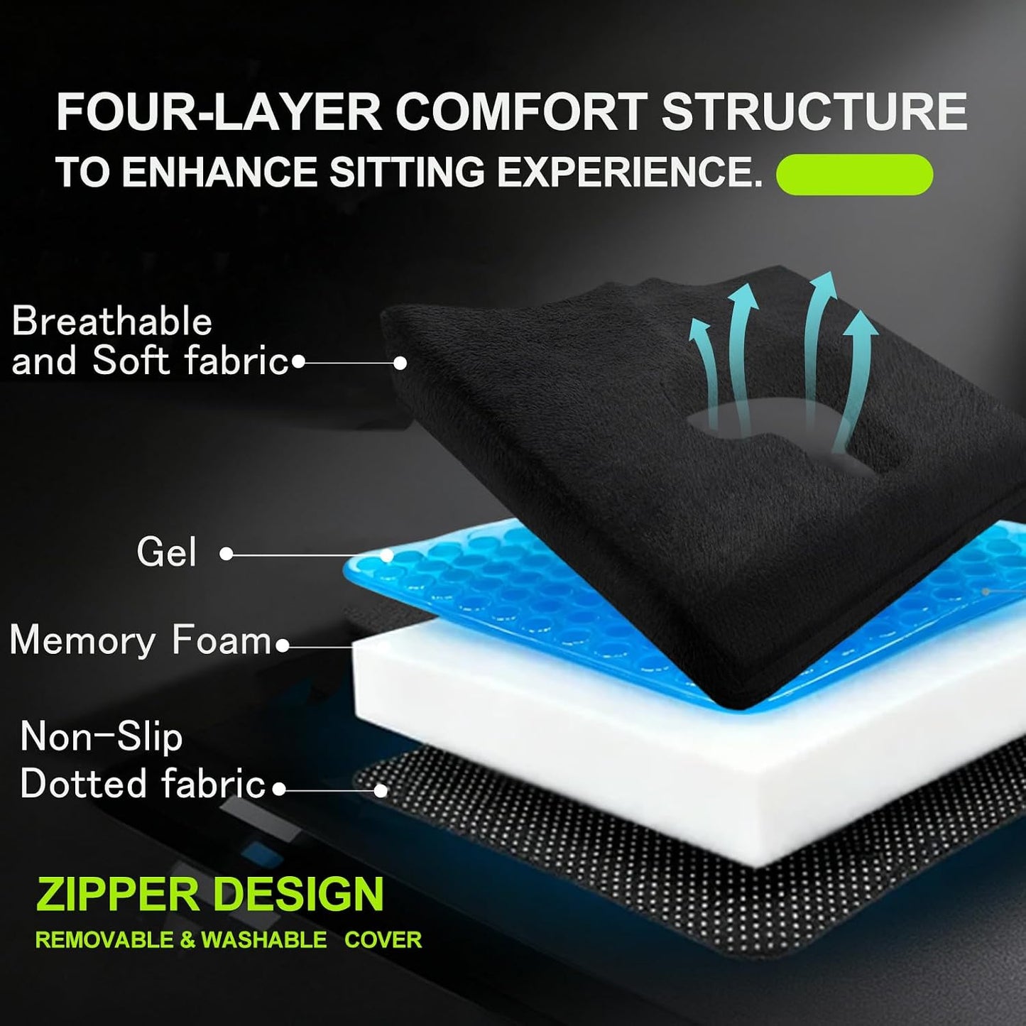 Gel Wheelchair Seat Cushion,Bed Sore Cushions for Butt,Gel Cushion for Pressure Relief,Donut Pillow for Tailbone Pain Relief,Sciatica,Coccyx,hemorrhoid Pillow,Cushion for Office Chair(Blue)