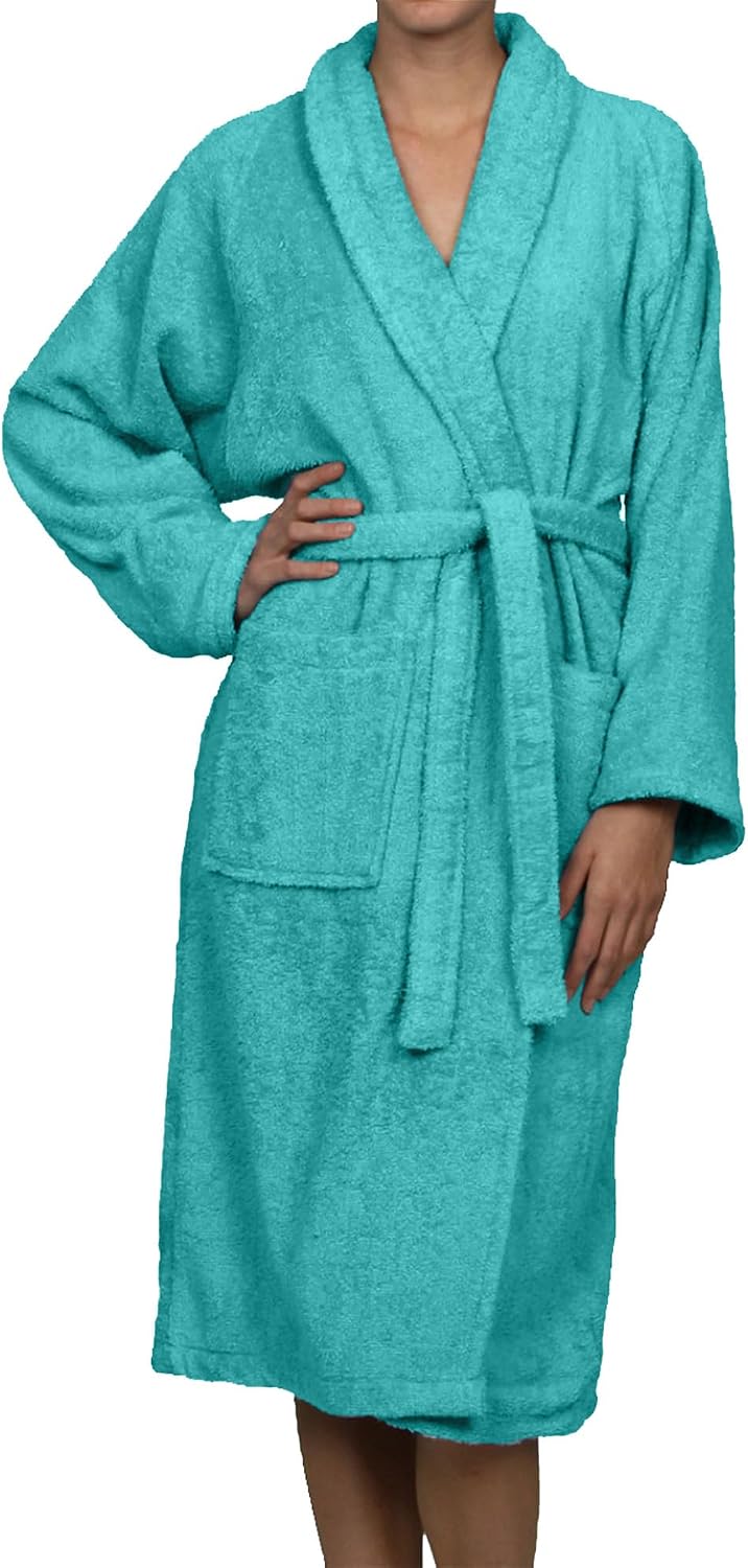 Cotton Unisex Terry Robe, Soft And Absorbent Robes For Men And Women, Bathroom Accessories