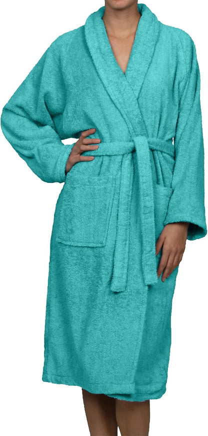 Cotton Unisex Terry Robe, Soft And Absorbent Robes For Men And Women, Bathroom Accessories