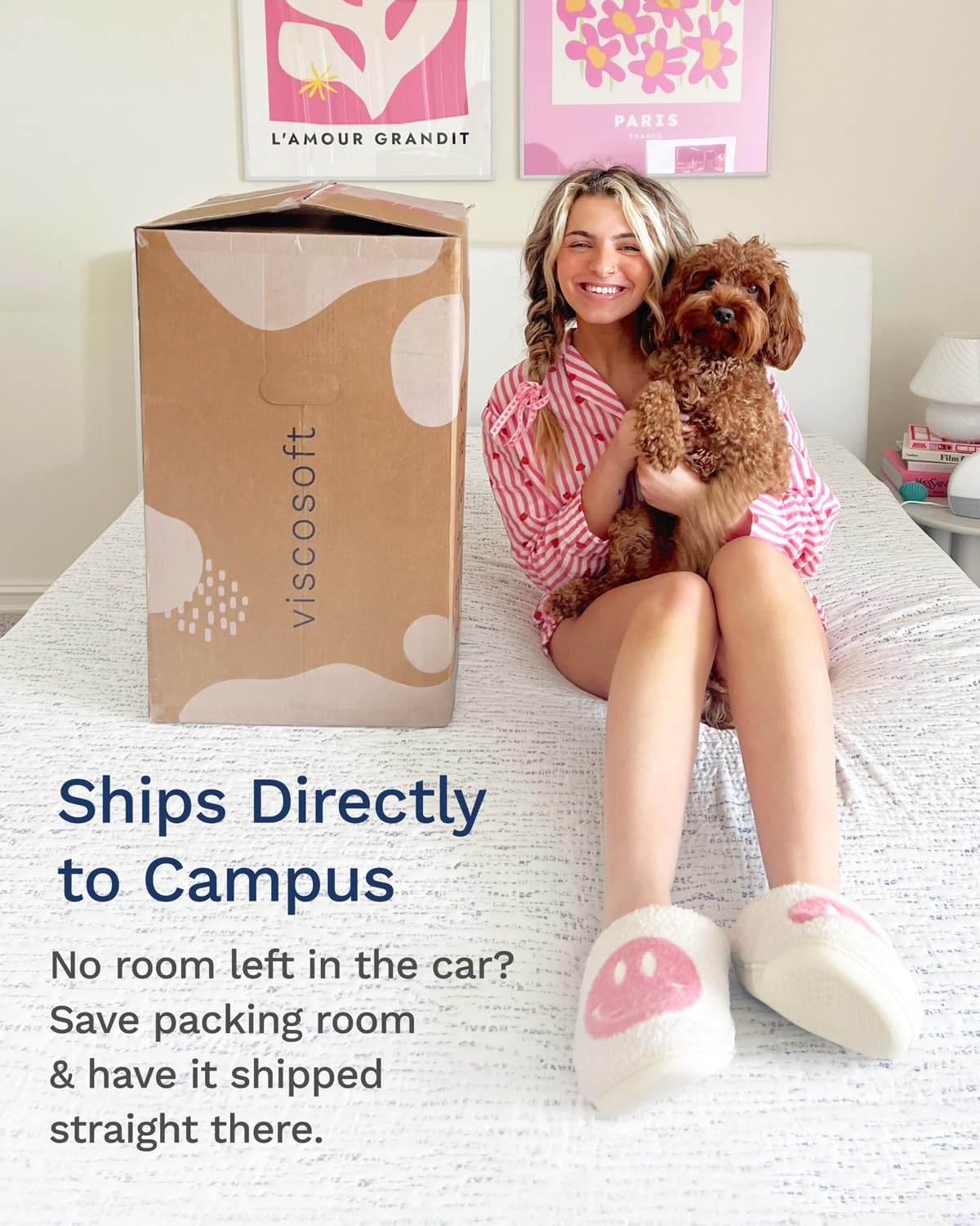 ViscoSoft 3 Inch Memory Foam Mattress Topper Twin XL - Select High Density Ventilated Extra Long Mattress Pad - Premium Removable Rayon Cover