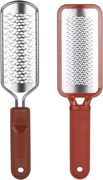 3 Pieces Colossal Foot Files Kit Foot Scrubber Foot Rasp and Double-Sided Heel Files Pedicure Tools Callus Remover Stainless Steel Feet Scraper Foot Grater for Dead Skin