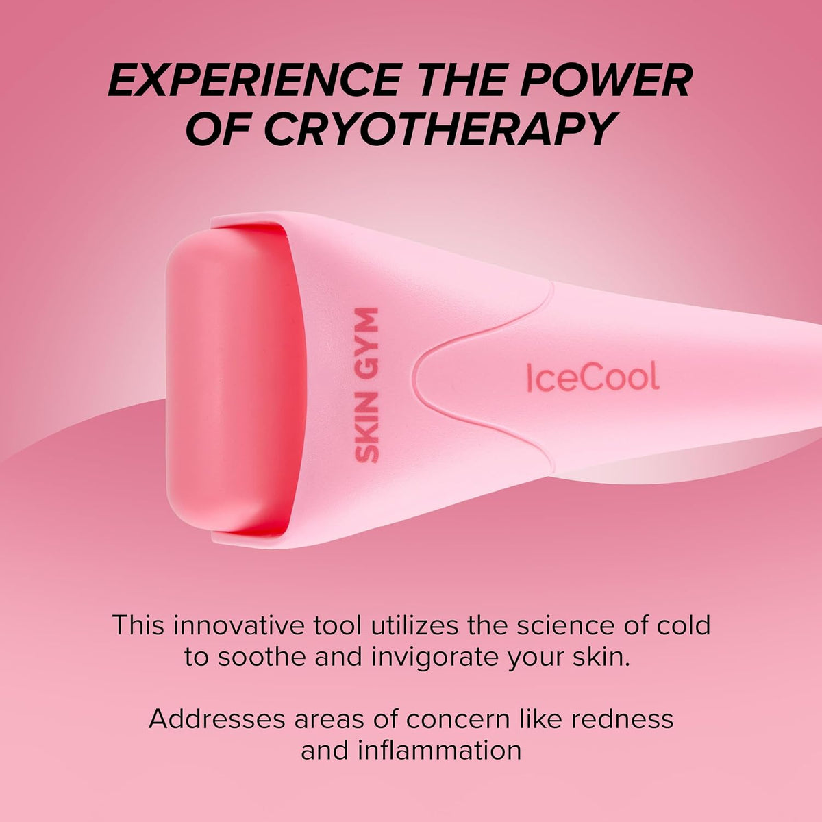 SKIN GYM IceCool Stainless Steel Ice Roller for Face, Cryo Facial Roller