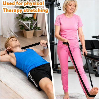 LANIAKEA 24PCS Yoga Strap for Stretching 6ft Exercise Adjustable Straps Yoga Belt with Adjustable D Ring Buckle for Pilates Gym Workouts Fitness Improves Sitting Posture