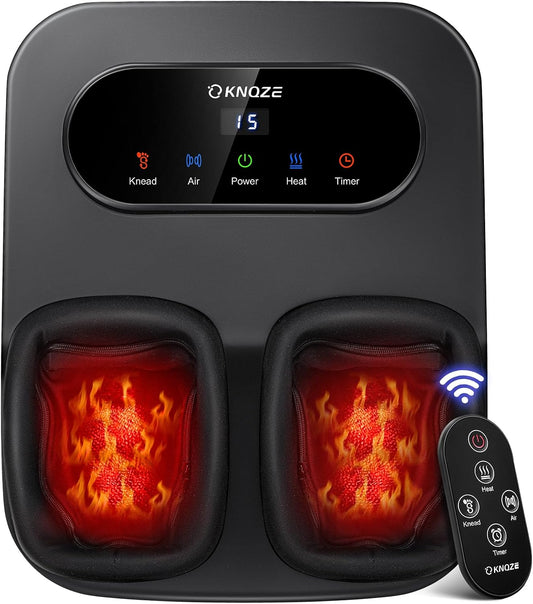 KNQZE Shiatsu Foot Massager with Heat & Compression, LCD Touch Panel, FSA