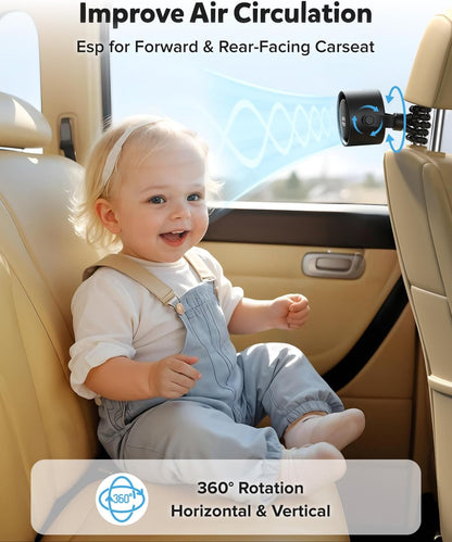 AMACOOL Baby Stroller Fan, Rechargeable Portable Clip on Fan, 17H Cooling